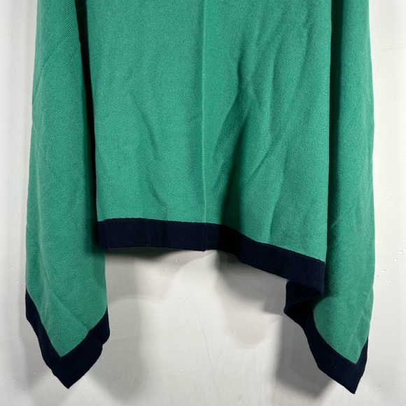 Grainne & Co New York Classic Cashmere Blend Poncho, Women's Size 0/1 - Green - Picture 8 of 8